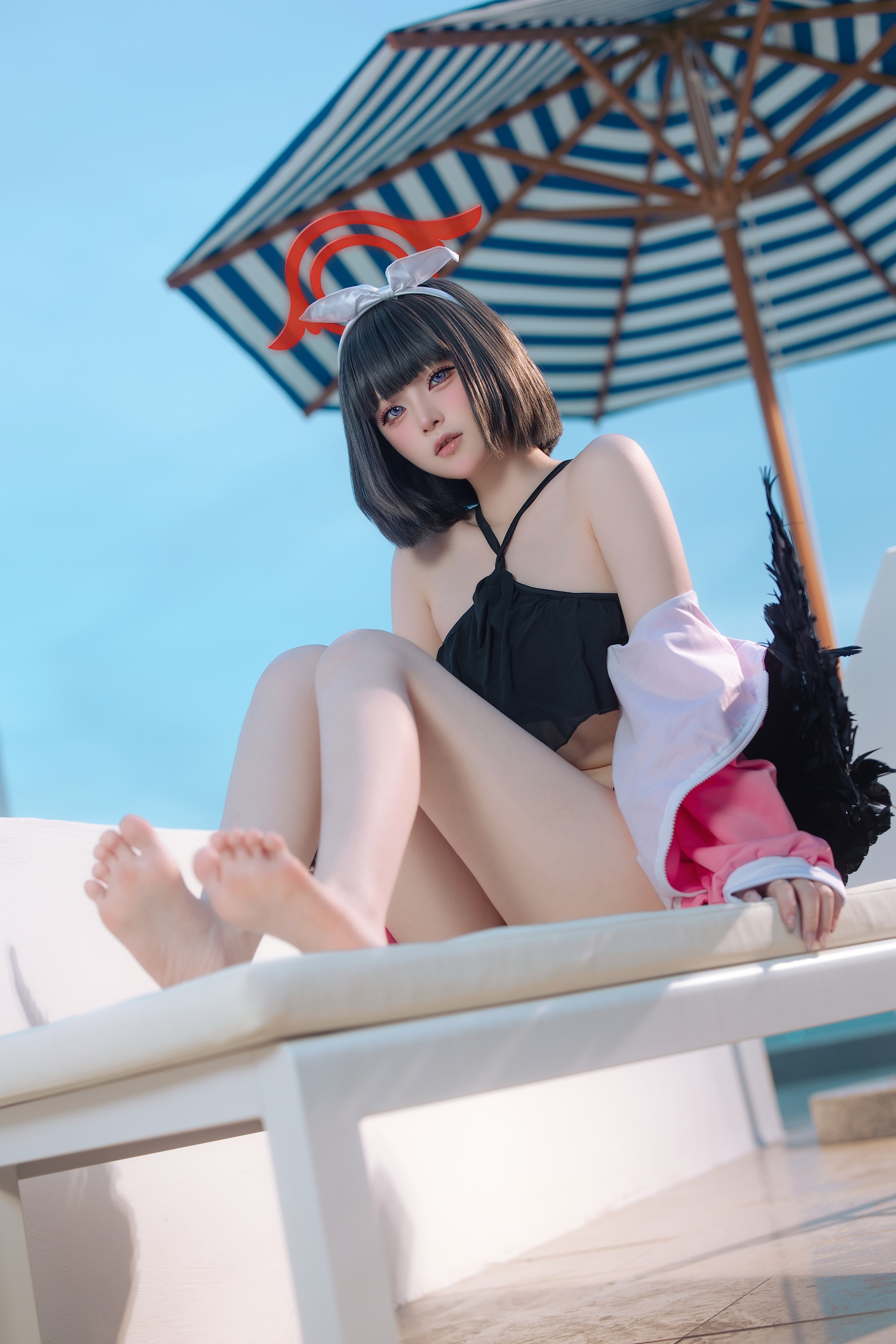 图片[1]-屿鱼 – NO.092 蔚蓝档案 静山真白泳装[30P]-XikXak